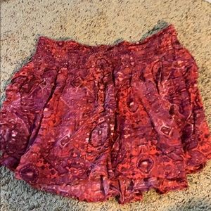 Bohemian flowy pink skirt